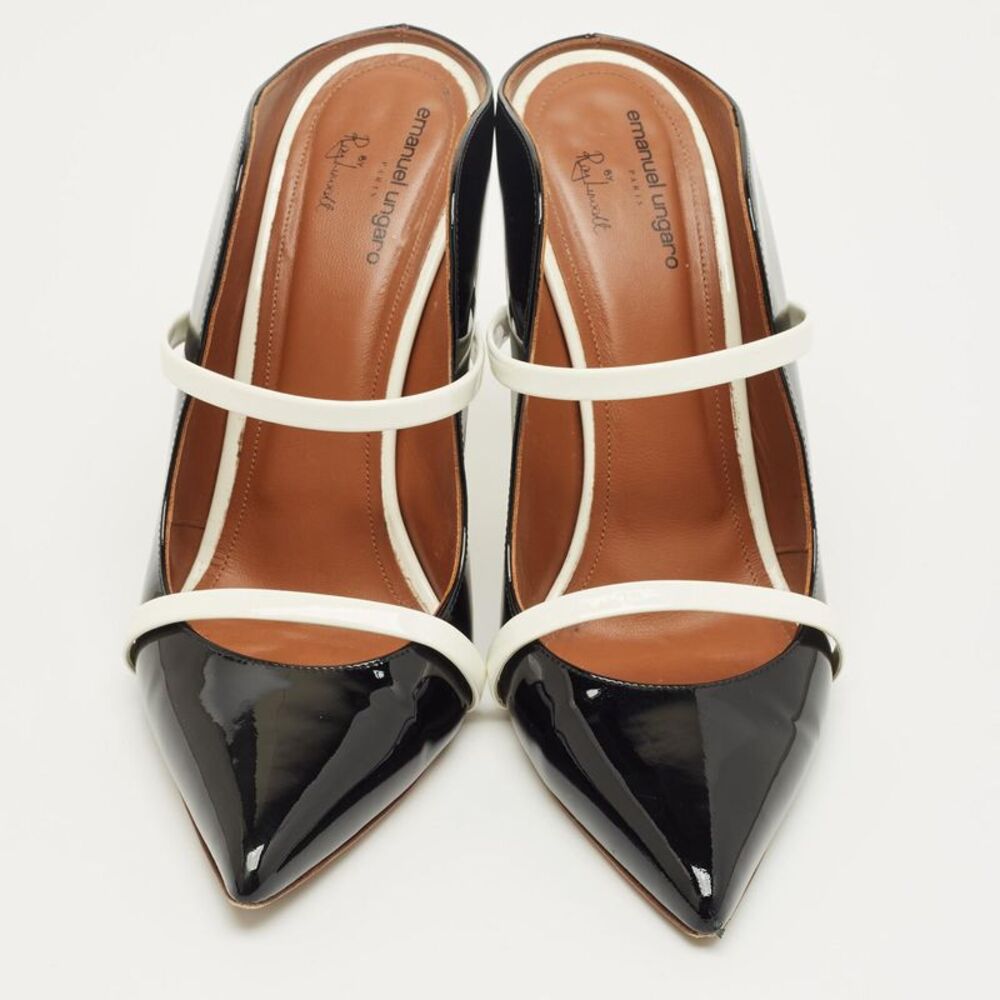 Malone Souliers Black/white Patent Leather Maureen Mules Size 40 - Picture 3 of 7